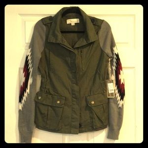 Military jacket with cool elbows:)